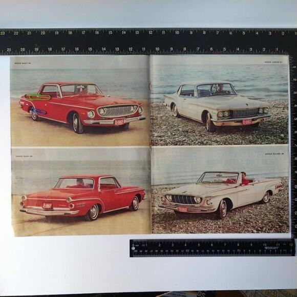 1961 Dodge 1962 Lancer Polara Dart Red White Cars 2+pg 21x13‎ Vtg 60s PRINT AD- - Picture 2 of 13